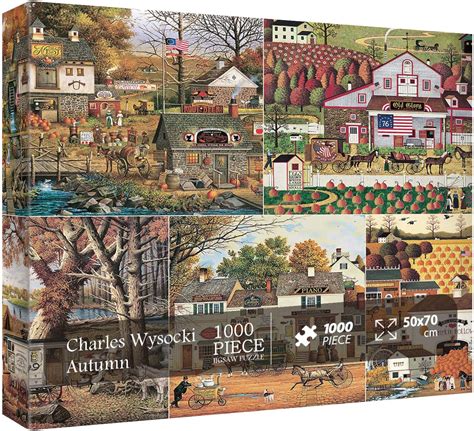 1000 piece puzzles charles wysocki|charles wysocki puzzles americana.